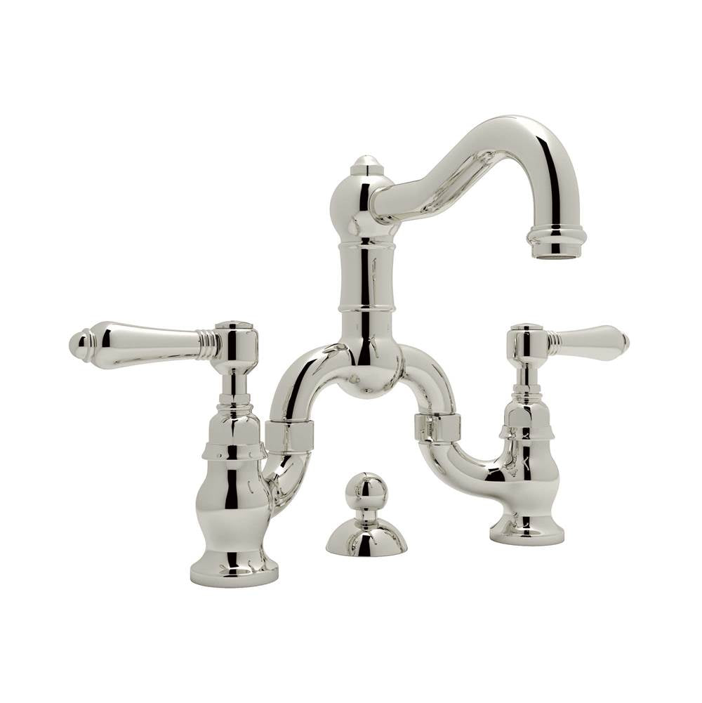 Rohl - Acqui Bridge Lavatory Faucet - Polished Nickel