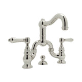 Rohl - Acqui Bridge Lavatory Faucet - Polished Nickel