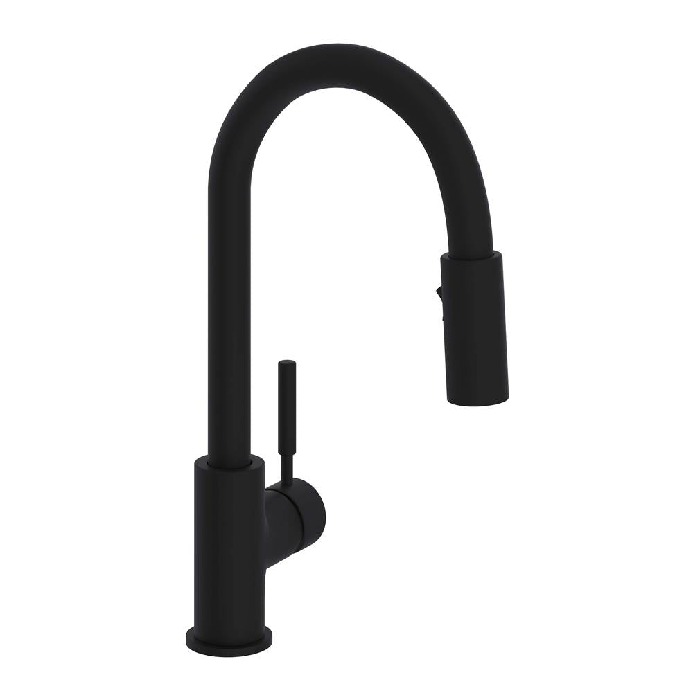 Rohl - LuxE Pull-Down Bar/Food Prep Kitchen Faucet - Matte Black