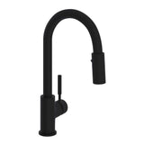 Rohl - LuxE Pull-Down Bar/Food Prep Kitchen Faucet - Matte Black