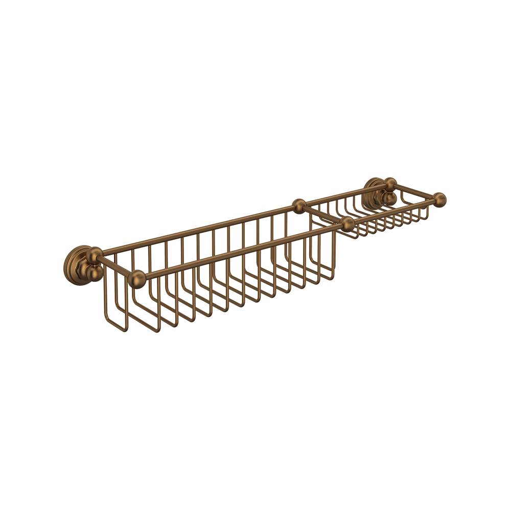 Rohl - 20'' Bottle Basket With Soap Tray - English Bronze