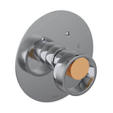 Rohl - EclissiE 3/4'' Thermostatic Trim Without Volume Control - Polished Chrome With Satin Gold