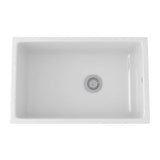 Rohl - AlliaE 32'' Fireclay Single Bowl Undermount Kitchen Sink - White
