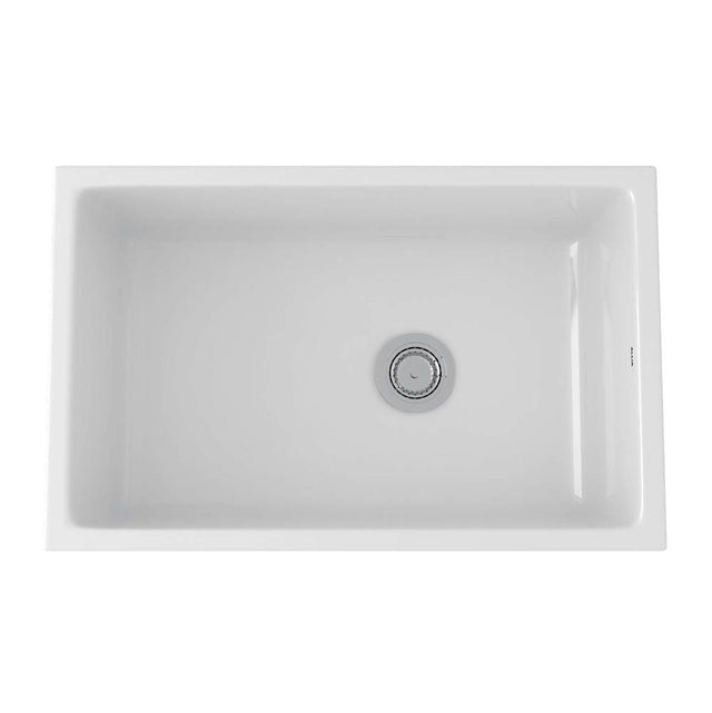 Rohl - AlliaE 32'' Fireclay Single Bowl Undermount Kitchen Sink - White
