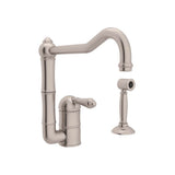 Rohl - Acqui Kitchen Faucet With Side Spray - Satin Nickel