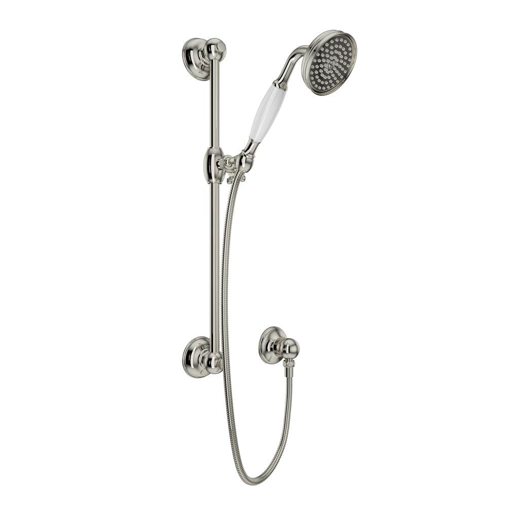Rohl - Handshower Set With 22'' Slide Bar and Single Function Handshower - Polished Nickel