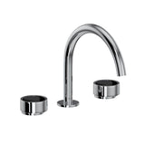 Rohl - EclissiE Widespread Lavatory Faucet With C-Spout - Polished Chrome With Matte Black