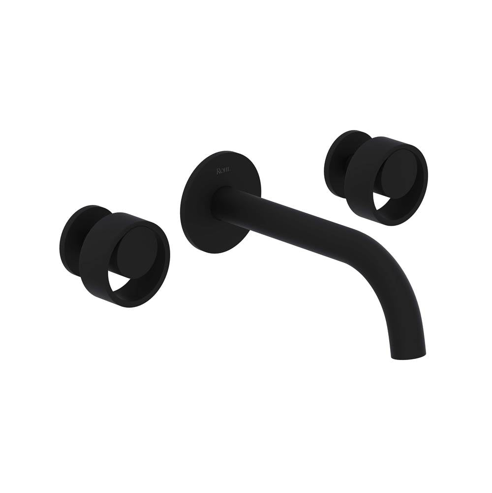 Rohl - EclissiE Wall Mount Lavatory Faucet Trim With C-Spout - Matte Black
