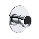 Rohl - EclissiE 1/2'' Pressure Balance Trim - Polished Chrome With Matte Black