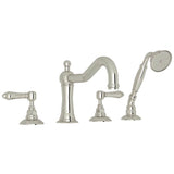 Rohl - Acqui 4-Hole Deck Mount Tub Filler - Polished Nickel