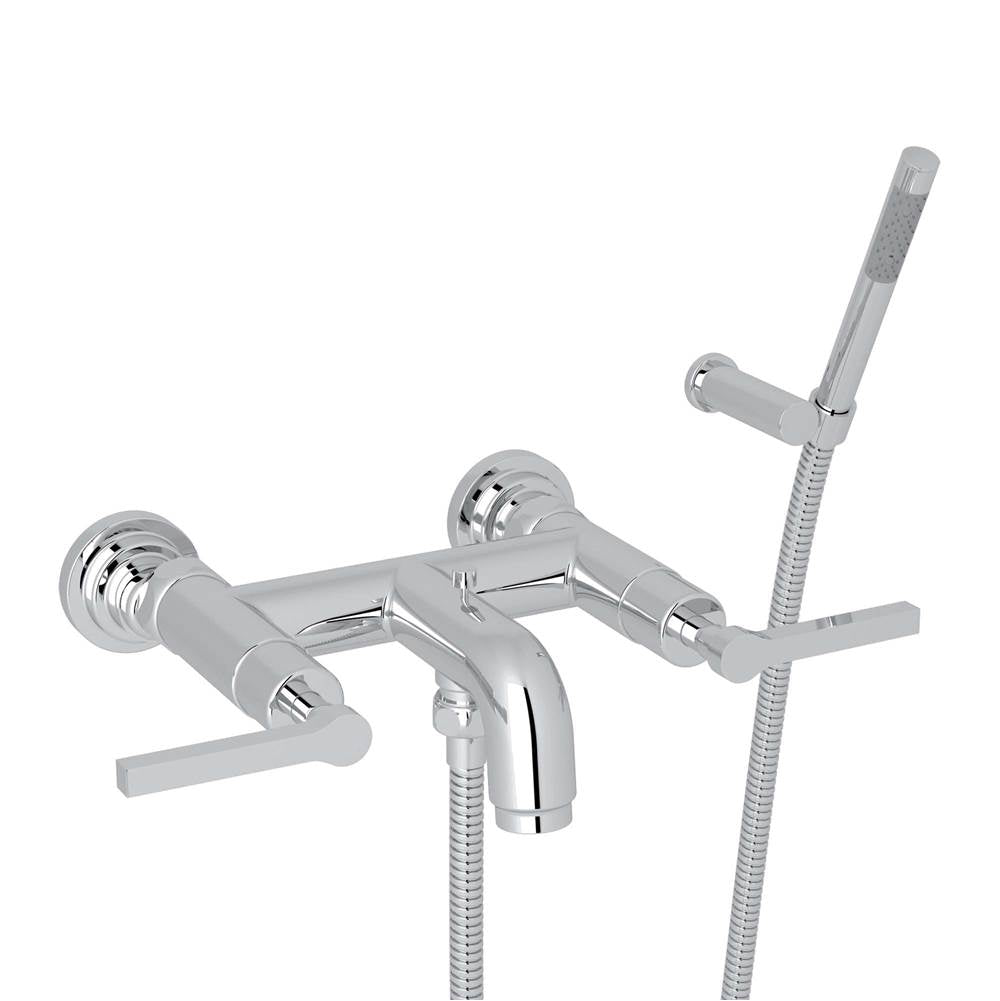 Rohl - Lombardia Exposed Wall Mount Tub Filler - Polished Chrome