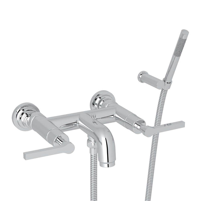 Rohl - Lombardia Exposed Wall Mount Tub Filler - Polished Chrome