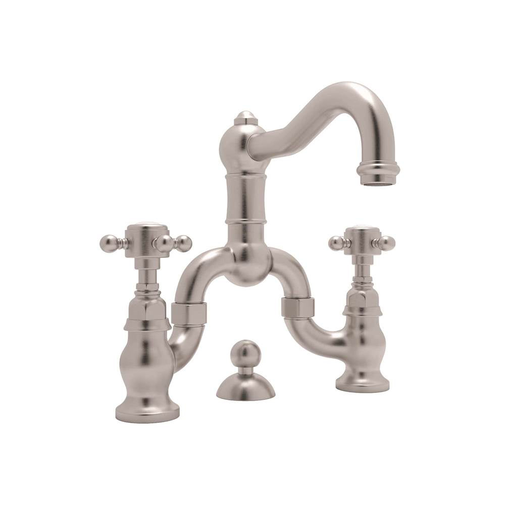 Rohl - Acqui Bridge Lavatory Faucet - Satin Nickel
