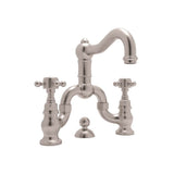 Rohl - Acqui Bridge Lavatory Faucet - Satin Nickel