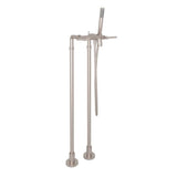 Rohl - Lombardia Floor Mount Tub Filler - Satin Nickel