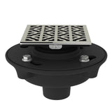 Rohl - Cast Iron 2'' No Hub Drain Kit With 3146 Petal Decorative Cover - Polished Nickel