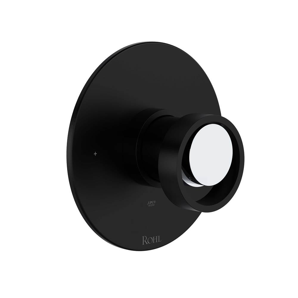 Rohl - EclissiE 1/2'' Pressure Balance Trim - Matte Black With Polished Chrome