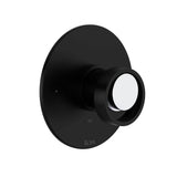 Rohl - EclissiE 1/2'' Pressure Balance Trim - Matte Black With Polished Chrome