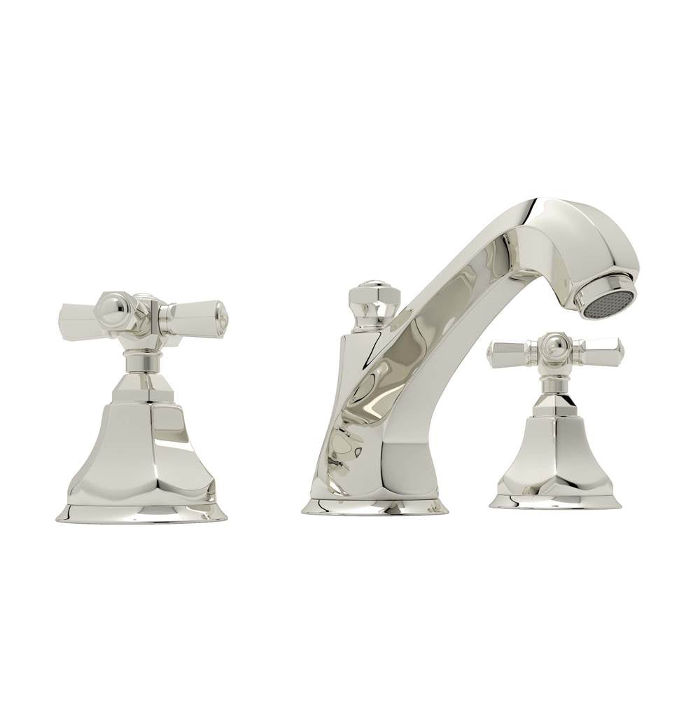 Rohl - Palladian Widespread Lavatory Faucet With Low Spout - Polished Nickel