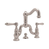 Rohl - Acqui Bridge Lavatory Faucet - Satin Nickel