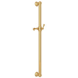 Rohl - 36'' Grab Bar With Sliding Handshower Holder - Italian Brass