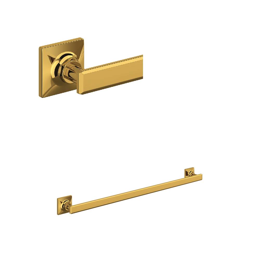 Rohl - ApothecaryE 24'' Towel Bar - Unlacquered Brass