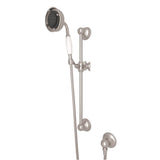 Rohl - Handshower Set With 22'' Slide Bar and 3-Function Handshower - Satin Nickel