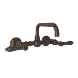 Rohl - Acqui Wall Mount Bridge Lavatory Faucet With U-Spout - Tuscan Brass