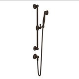Rohl - Handshower Set With 24'' Slide Bar and Single Function Handshower - Tuscan Brass