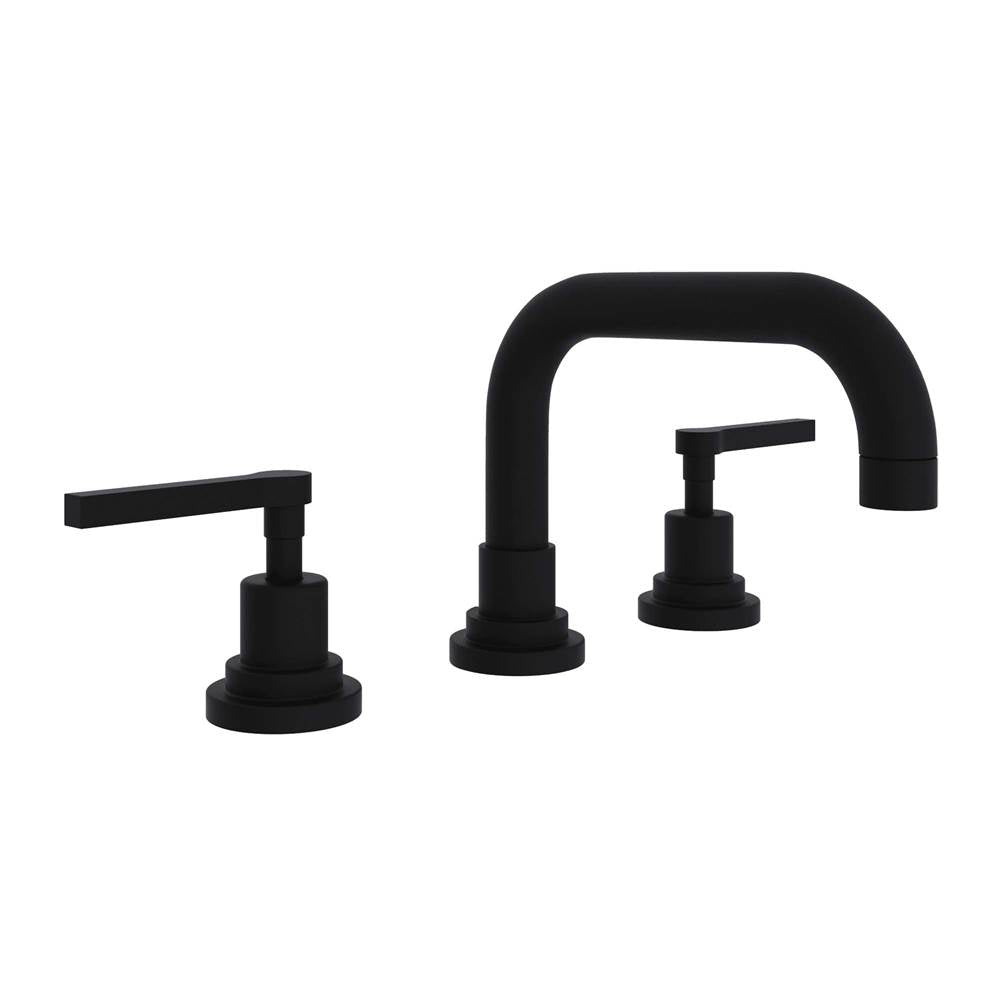 Rohl - Lombardia Widespread Lavatory Faucet With U-Spout - Matte Black