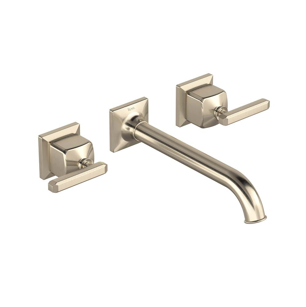 Rohl - ApothecaryE Wall Mount Lavatory Faucet Trim - Satin Nickel