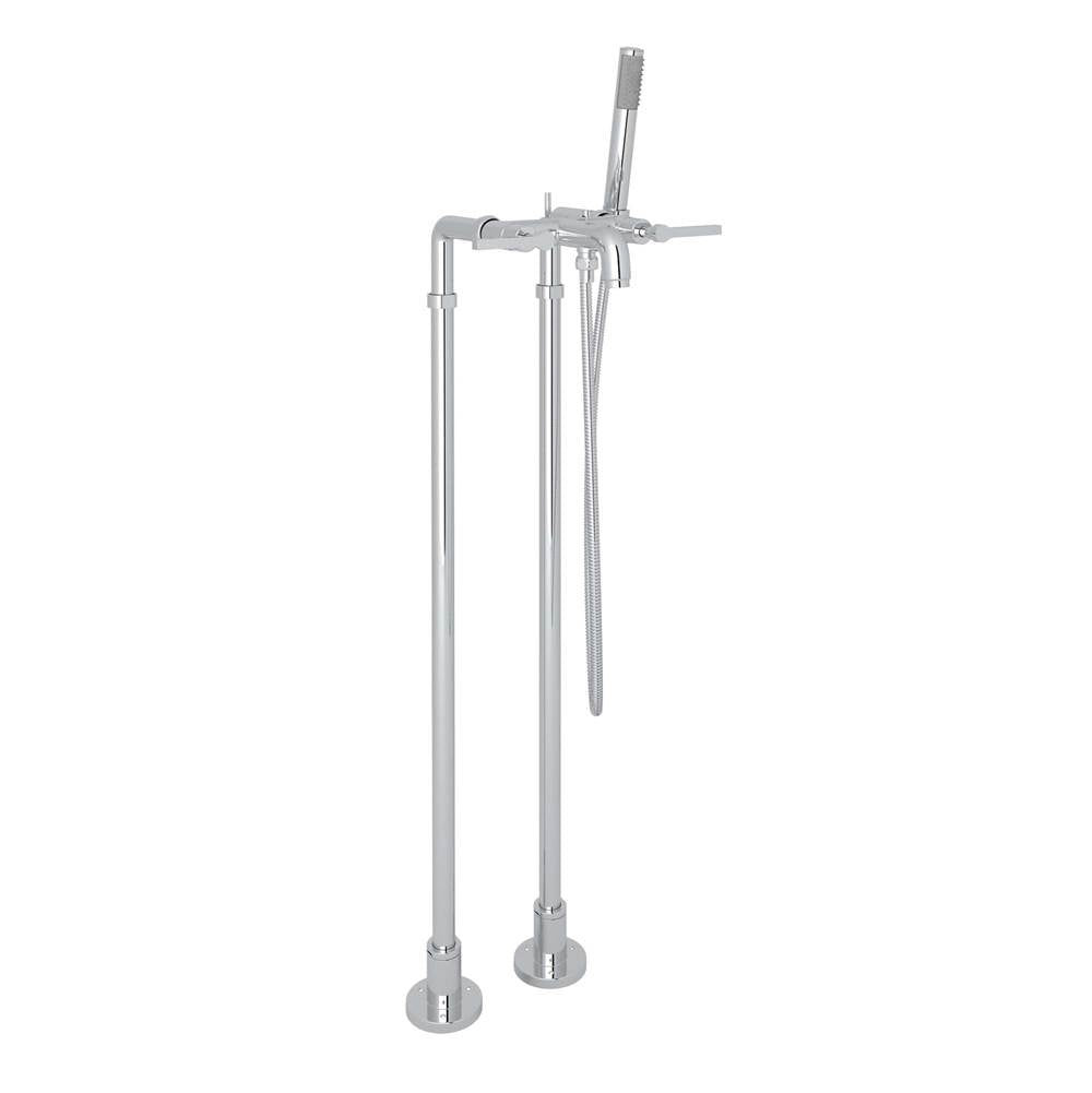 Rohl - Lombardia Floor Mount Tub Filler - Polished Chrome
