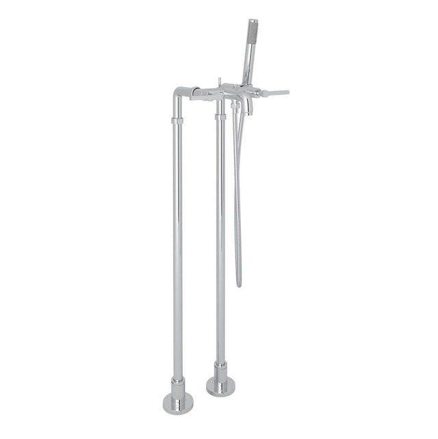 Rohl - Lombardia Floor Mount Tub Filler - Polished Chrome