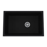 Rohl - AlliaE 32'' Fireclay Single Bowl Undermount Kitchen Sink - Satin Black