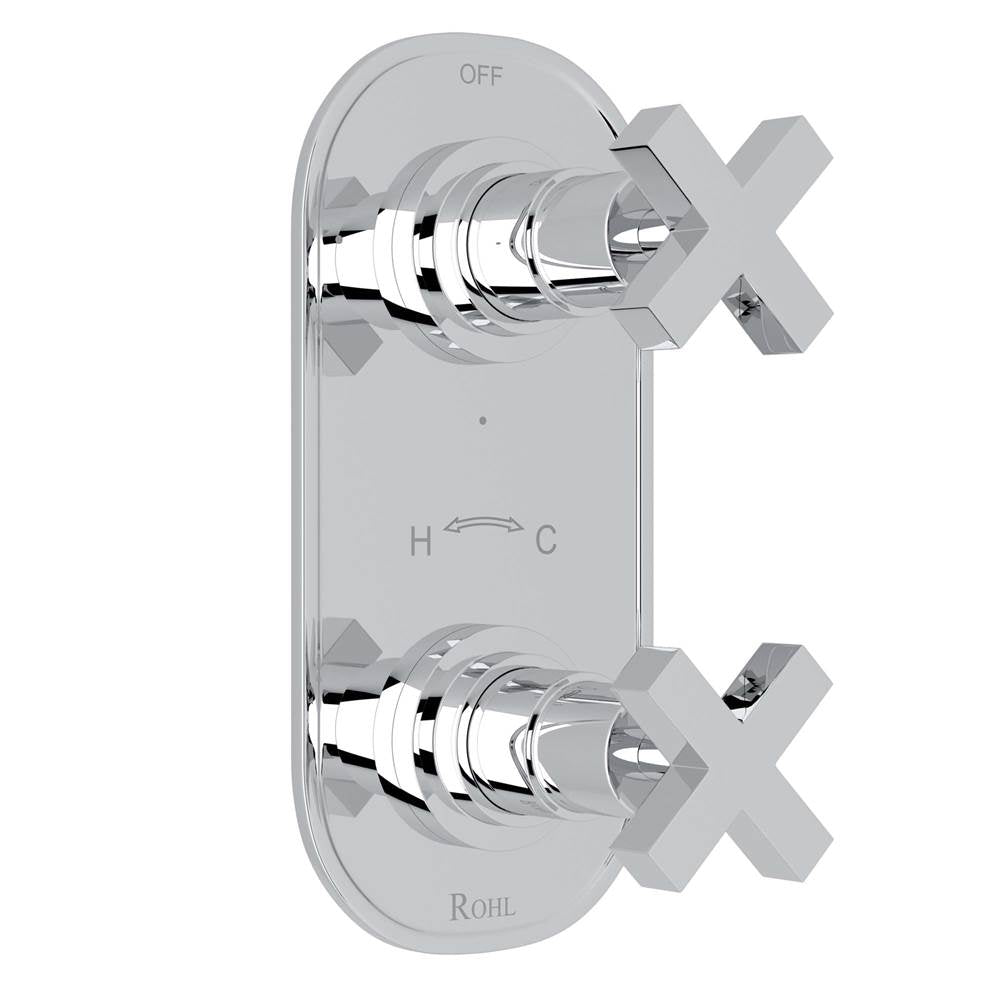 Rohl - Lombardia 1/2'' Thermostatic Trim With Diverter - Polished Chrome