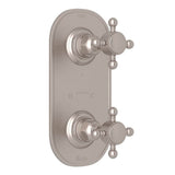 Rohl - 1/2'' Thermostatic Trim With Diverter - Satin Nickel