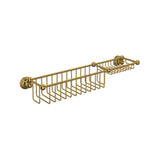 Rohl - 20'' Bottle Basket With Soap Tray - Unlacquered Brass