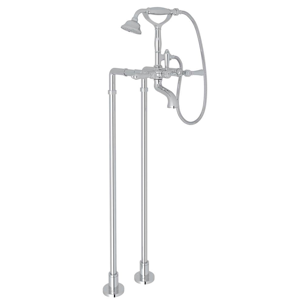 Rohl - Floor Mount Tub Filler - Polished Chrome