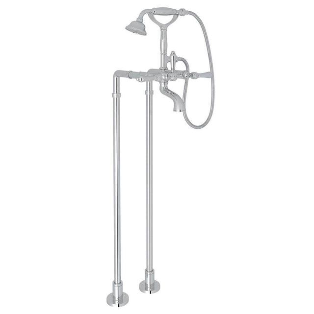 Rohl - Floor Mount Tub Filler - Polished Chrome