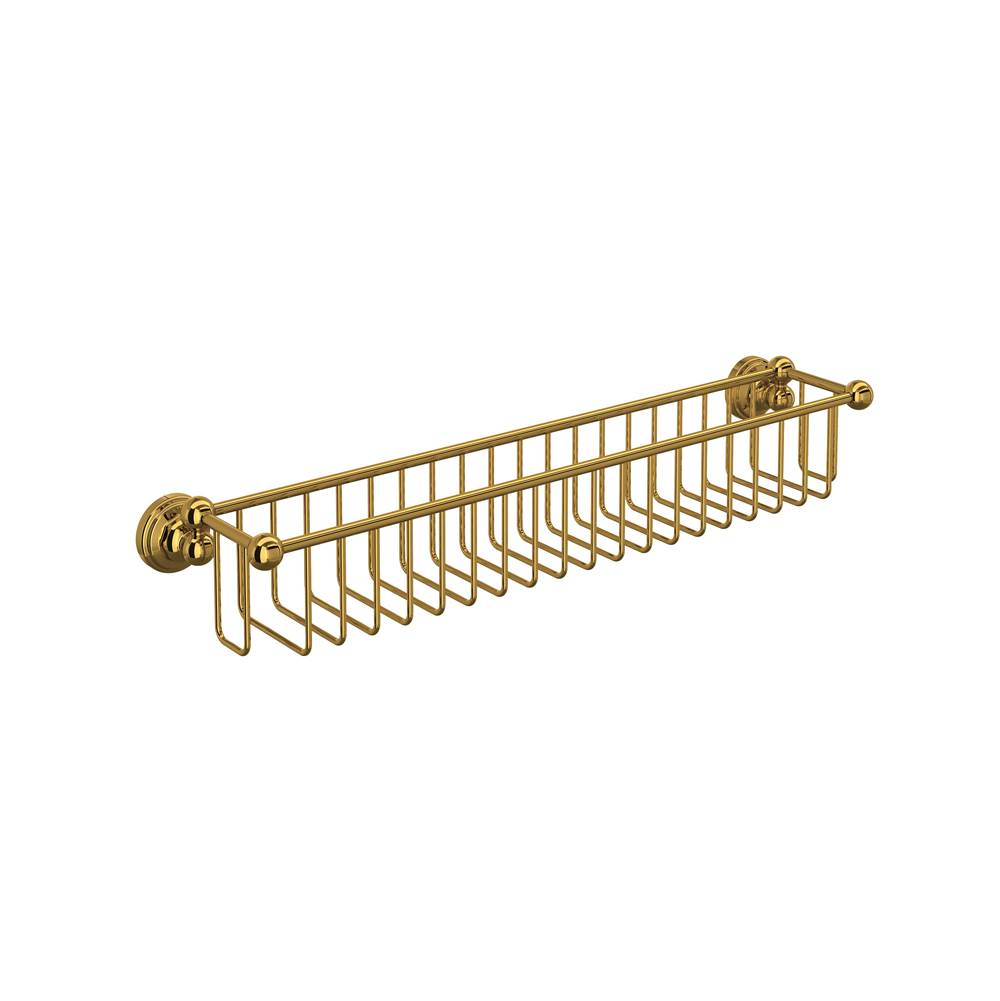 Rohl - 20'' Bottle Basket - Unlacquered Brass