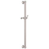 Rohl - 36'' Grab Bar With Sliding Handshower Holder - Satin Nickel