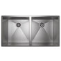 Rohl - ForzeE 35'' Double Bowl Stainless Steel Kitchen Sink - Brushed Stainless Steel