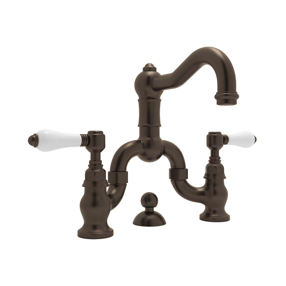 Rohl - Acqui Bridge Lavatory Faucet - Tuscan Brass
