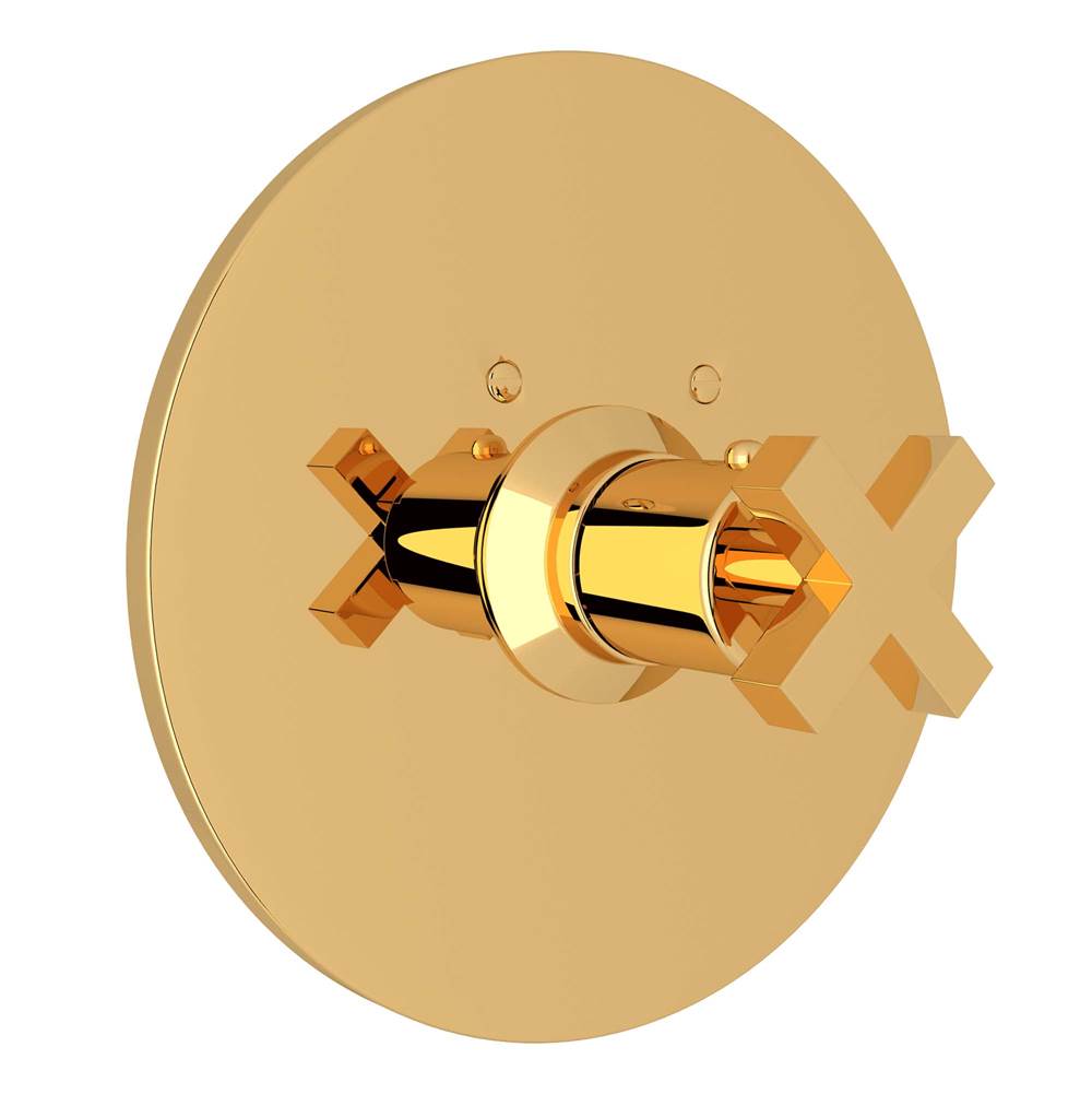 Rohl - Lombardia 3/4'' Thermostatic Trim Without Volume Control - Unlacquered Brass