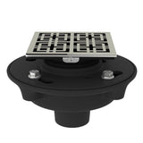 Rohl - Cast Iron 2'' No Hub Drain Kit With 3142 Weave Decorative Cover - Polished Nickel
