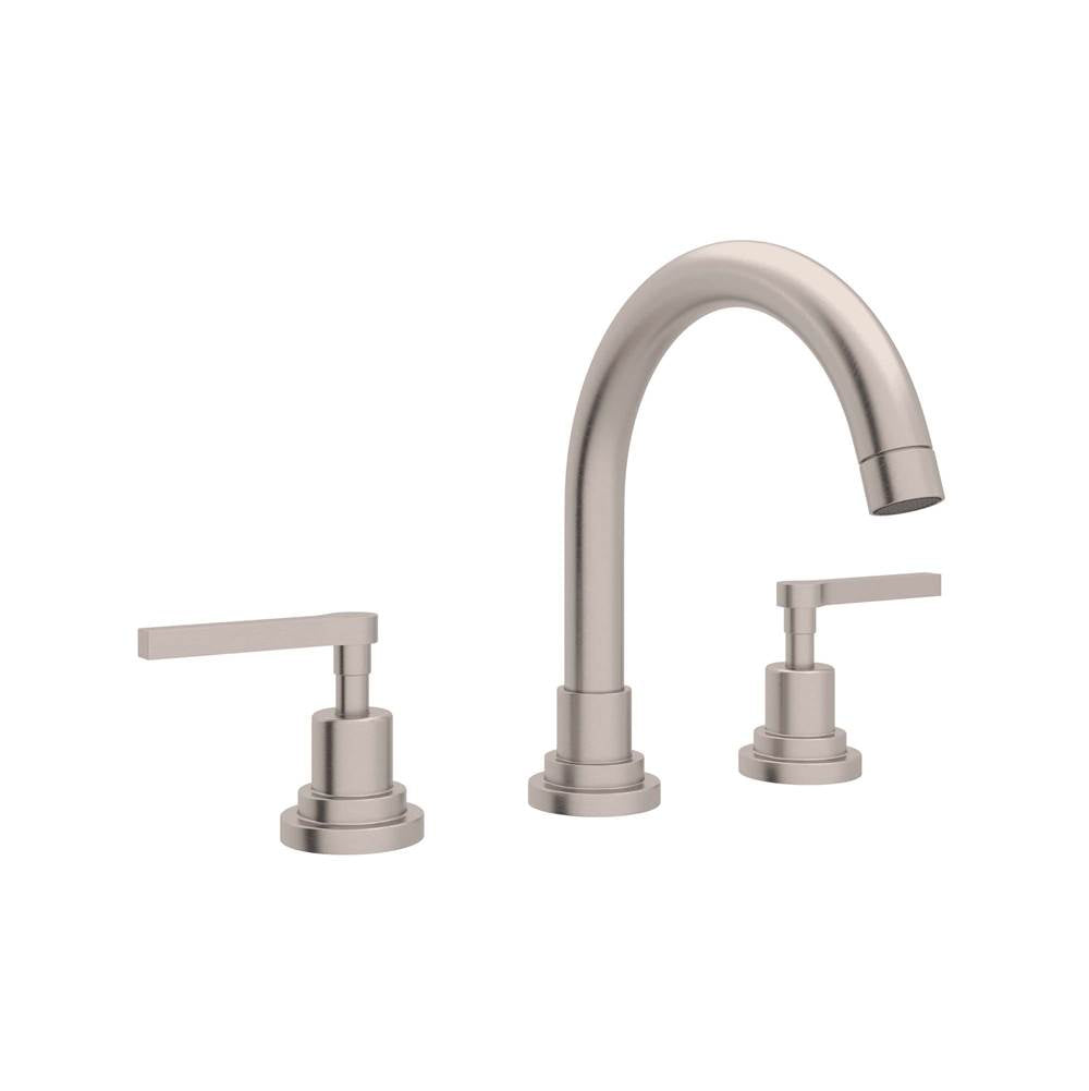 Rohl - Lombardia Widespread Lavatory Faucet With C-Spout - Satin Nickel