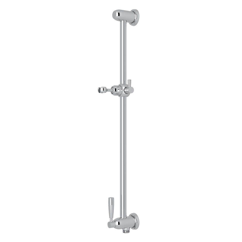 Rohl - 24'' Slide Bar With Integrated Volume Control And Outlet - Polished Chrome