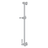 Rohl - 24'' Slide Bar With Integrated Volume Control And Outlet - Polished Chrome