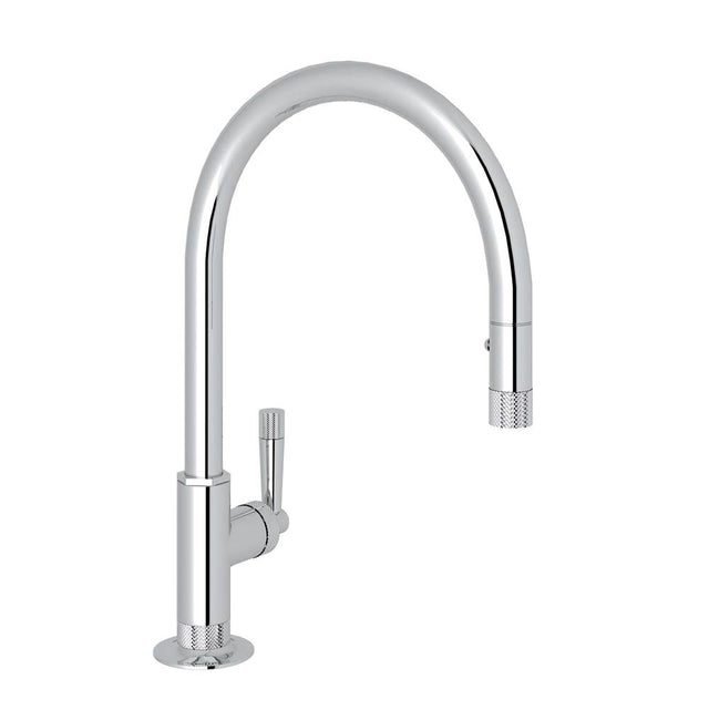 Rohl - Graceline Pull-Down Kitchen Faucet With C-Spout - Polished Chrome