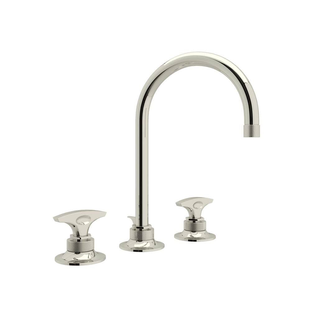 Rohl - Graceline Widespread Lavatory Faucet With C-Spout - Polished Nickel